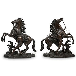 After Guillaume Coustou "Chevaux de Marly" Bronze Statues