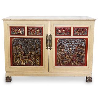 Chinoiserie Carved Panel Buffet