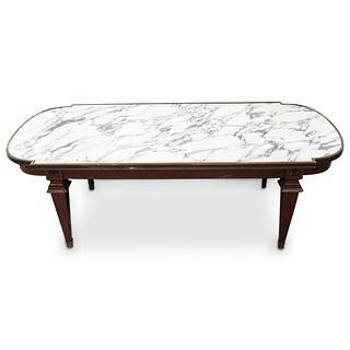French Coffee Table w/ Marble Top
