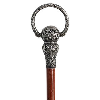 English Sterling Silver Swagger Stick
