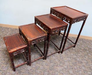 Chinese Rosewood Style Nesting Tables