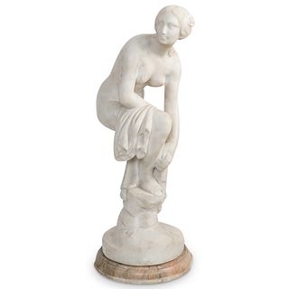 After E. M. Falconet (French, 1716) "Baigneuse" Marble Sculpture