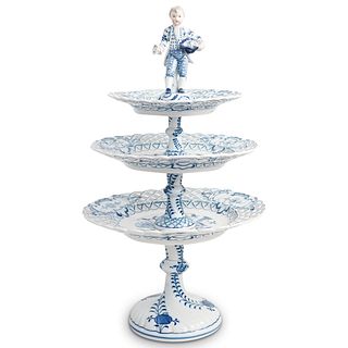 Meissen Blue and White Porcelain Serving Stand