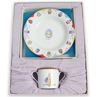 (3 Pc) Limoges x Faberge Porcelain Infant Set