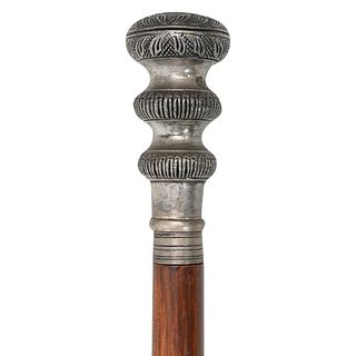 Antique Silver Plated Walking Stick