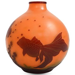 Cameo Glass Koi Fish Lamp Shade