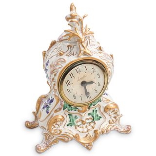 Vintage Lanshire Electric Porcelain Mantle Clock