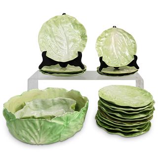 (18 Pc) Tradb "Lettuce Leaf" Porcelain Group