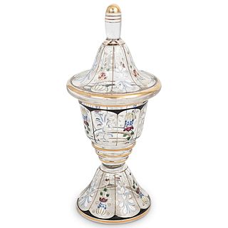 Moser Enamel and Glass Urn