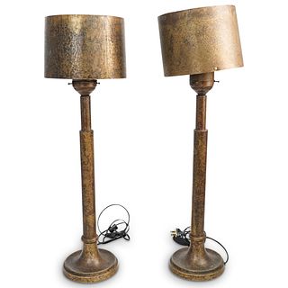 Pair of Vintage Brass Lamps