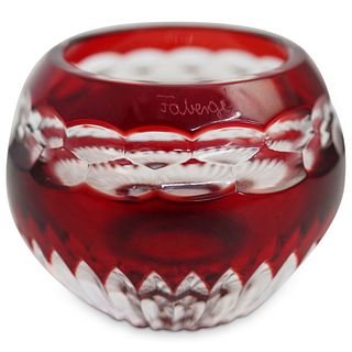 Faberge Crystal Cut Ruby Bowl