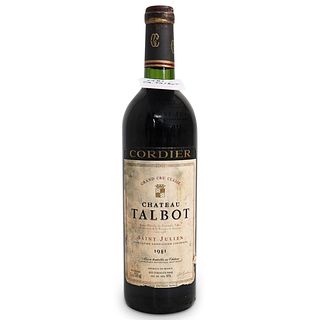 1981 "Chateau Talbot" Saint Julien Red Wine Bottle