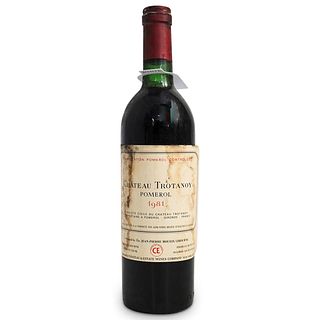 1981 "Chateau Trotanoy" Pomerol Red Wine Bottle
