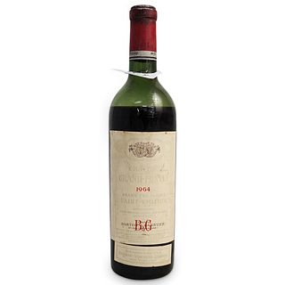 1964 "Chateau Grand Pontet" St. Emilion Grand Cru Classe Wine Bottle