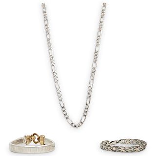 (3 Pc) Italian Sterling Silver Jewelry Grouping