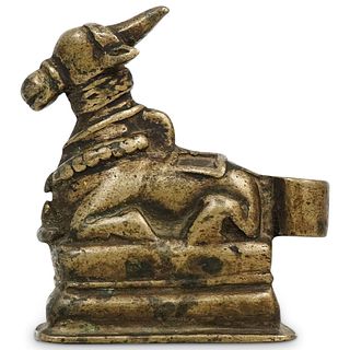 Antique Hindu Bull "Nandi" Cast Bronze Figure