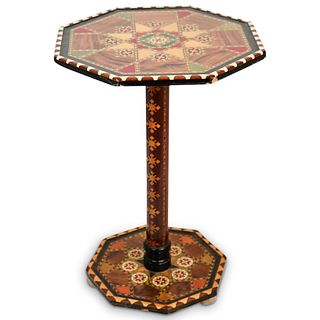 Syrian Inlaid Wood End Table