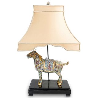 Chinese Cloisonne Enameled Table Lamp