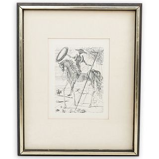 Salvador Dali (1904-1989) Don Quixote Etching