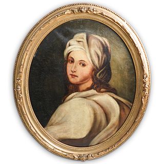 Antique Beatrice Cenci Portrait Painting