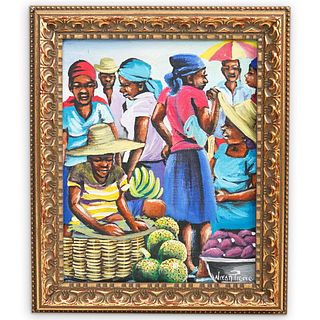 Nixon Pierre (Haiti, 20th Cent.) Oil on Canvas