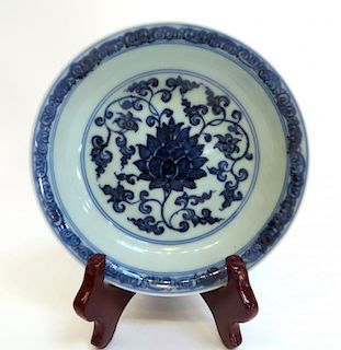 Antique Blue & White Plate