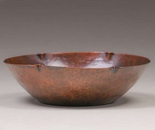 Sybil Foster - Boston Arts & Crafts Hammered Copper Bowl c1914