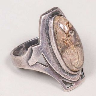 Chicago Arts & Crafts Sterling Silver Cutout Ring c1910
