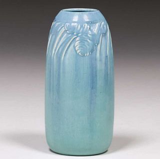 Rookwood Pottery Matte Blue #1889 Pine Cone Vase 1920