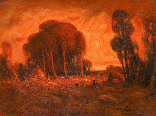 Charles Crocker California Eucalyptus Sunset c1910