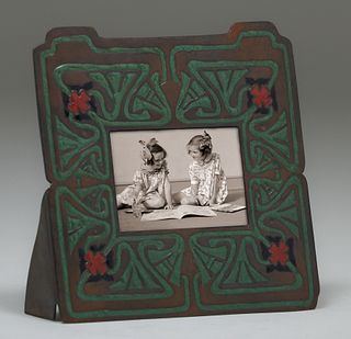 Art Crafts Shop â€“ Buffalo, NY Enamel on Bronze Calendar Frame c1905