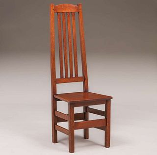 Early Stickley Brothers Tallback Side Chair c1903