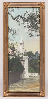 Sather Tower UC Berkeley Campanile Tinted Photo c1920s