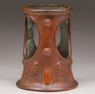 Clewell Copper-Clad Vance Avon Cutout Vase c1910