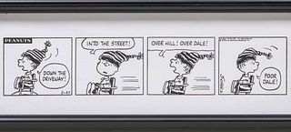 Charles Schultz Signed Peanuts Cartoon Artist Proof 2-27-1975
