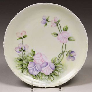 Arts & Crafts Hand-Decorated Bavarian Porcelain Plate c1910