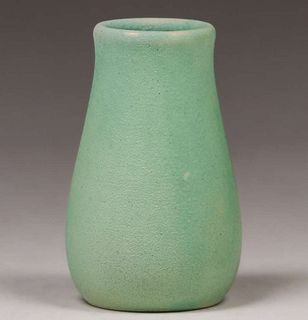 Valentien Pottery - San Diego Matte Green Cabinet Vase c1910s