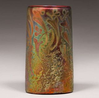 Weller Sicard Tapered Cylinder Vase c1905