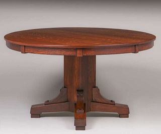 Stickley Brothers 54â€³d Dining Table c1910