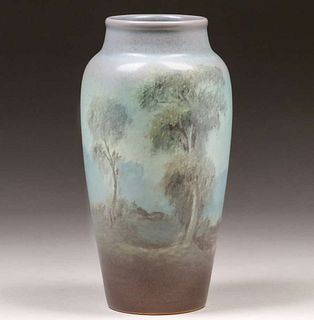 Rookwood Frederick Rothenbusch Scenic Vellum Vase 1916
