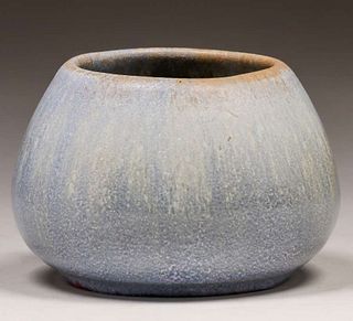 Fulper Pottery Matte Grey & Purple Vase c1910s