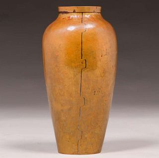 Harry St John Dixon Hammered Brass Vase c1920