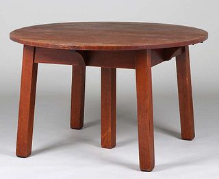 Early Limbert Five-Leg Dining Table with four original leaves c1905