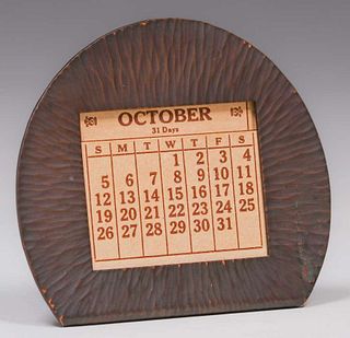 Roycroft Hammered Copper Desk Calendar c1920s