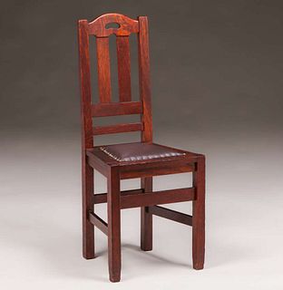 Stickley Brothers Handle Cutout Side Chair c1910