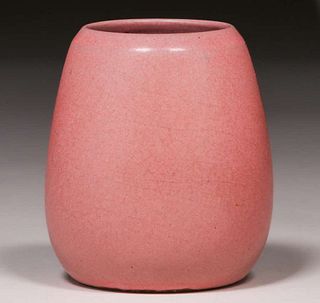 Marblehead Pottery Matte Pink Vase c1910