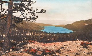 Vintage Lake Tahoe Tinted Photo c1920
