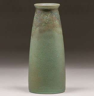 Rookwood William Henschel Matte Green Pinecone Vase 1912