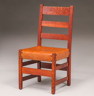 L&JG Stickley Ladderback Side Chair c1908-1912