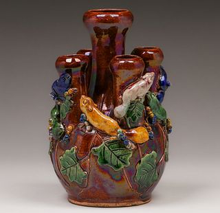 Majolica Pottery Mouse Vase c1920s